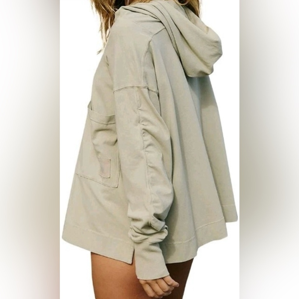 Free People Movement ~ Hot Shot Hooded Layer ~ XS ~ Hoodie ~ Taupe ~ * NWT - Picture 11 of 16
